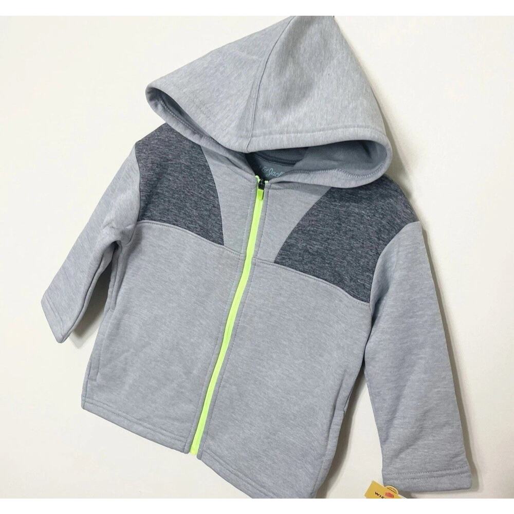 Cat&Jack Jacket Toddler Kids Boy Fleece Casual Lightweight Sweatshirt Hooded 2T - Picture 5 of 7